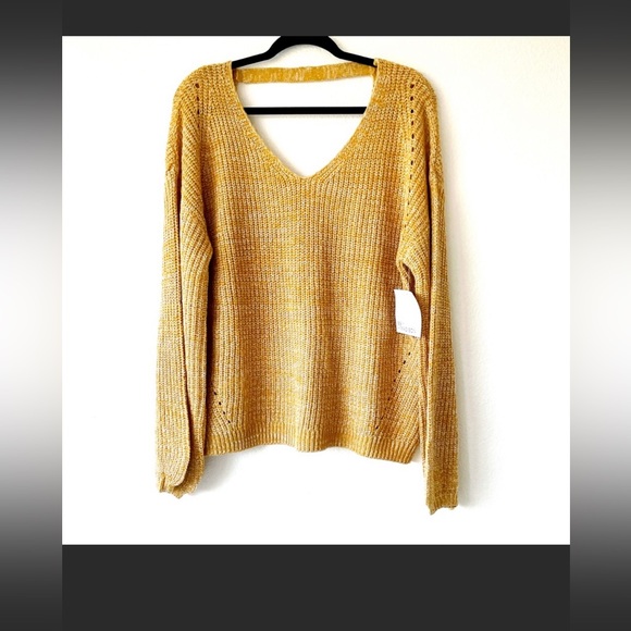 Sweaters Nwt Mustard Yellow Knit Sweater Poshmark